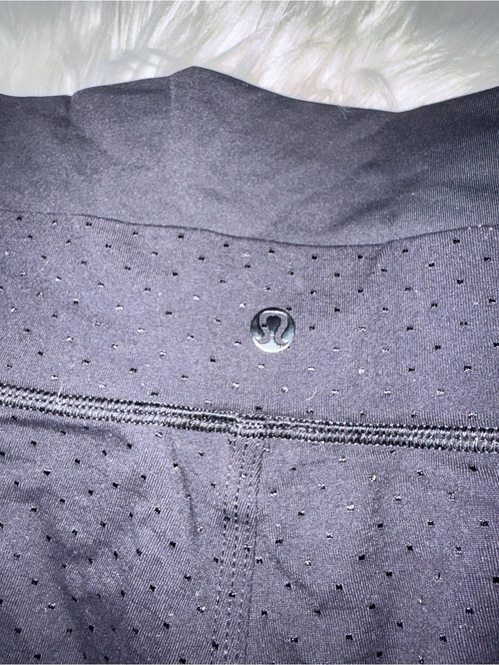 lululemon athletica Black Perforated Mid-Rise Leggings